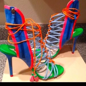 Sophia Webster Multicolor suede & leather sandal